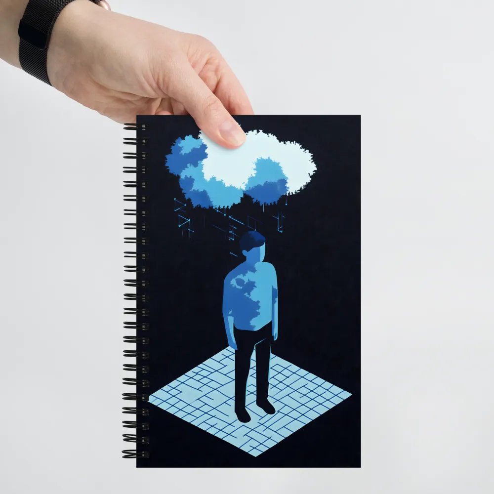 Digital Rain Meditation 
 Spiral Notebook | 140 pages