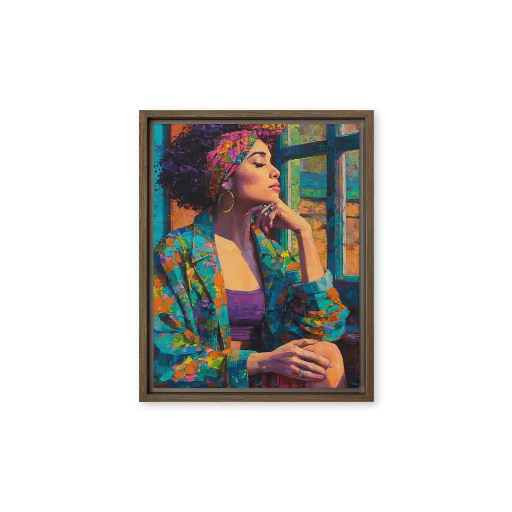 Contemplation by the Window 
 Metal Print | 16″x 20″