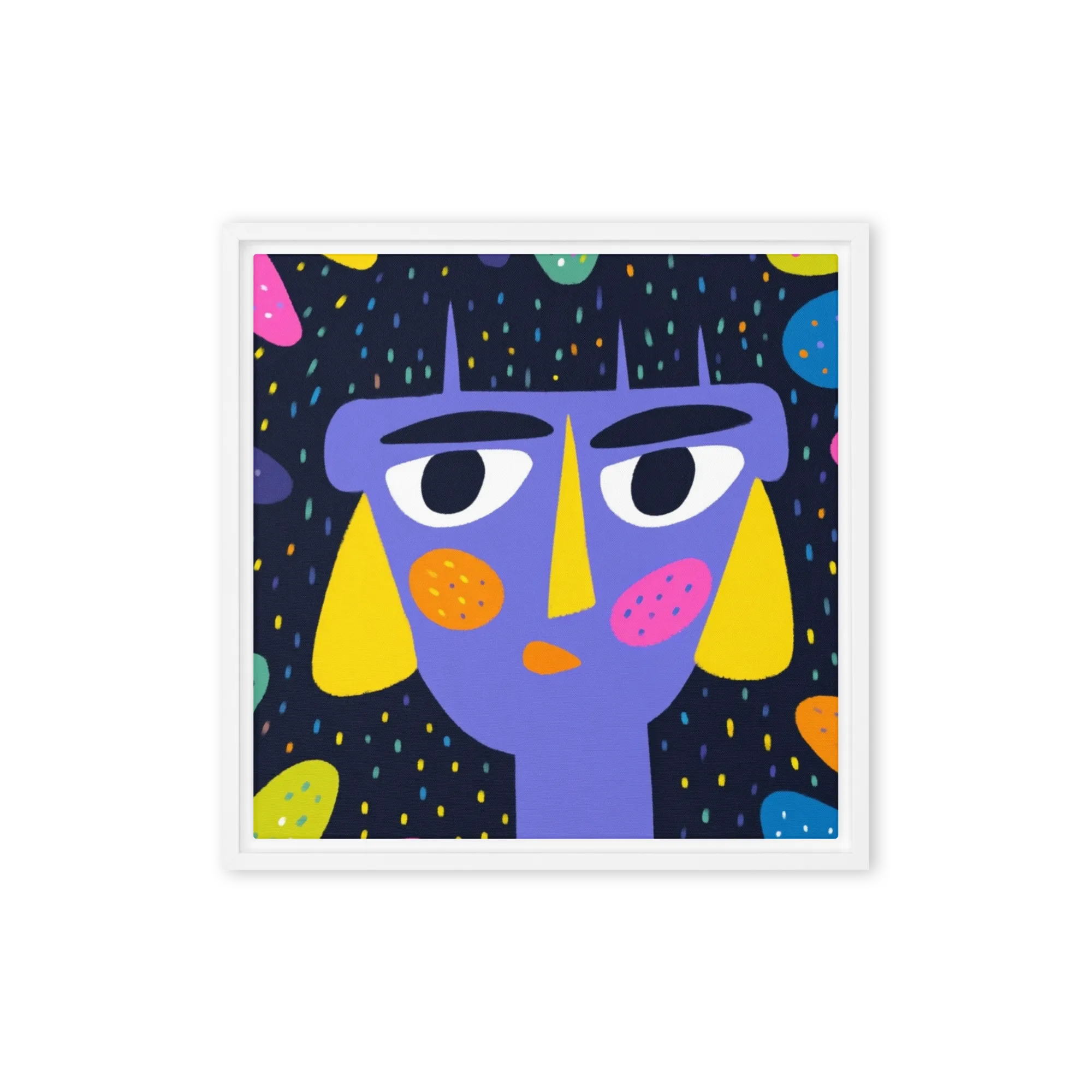 Purple Reverie 
 Canvas with White Frame