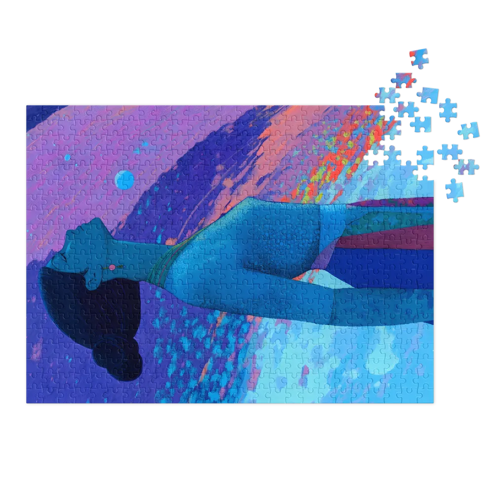 Sonhadora em Azul 
 Puzzle em caixa de metal