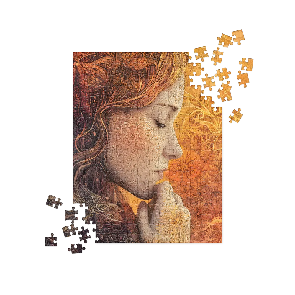 Golden Floral Dream 
 Jigsaw Puzzle