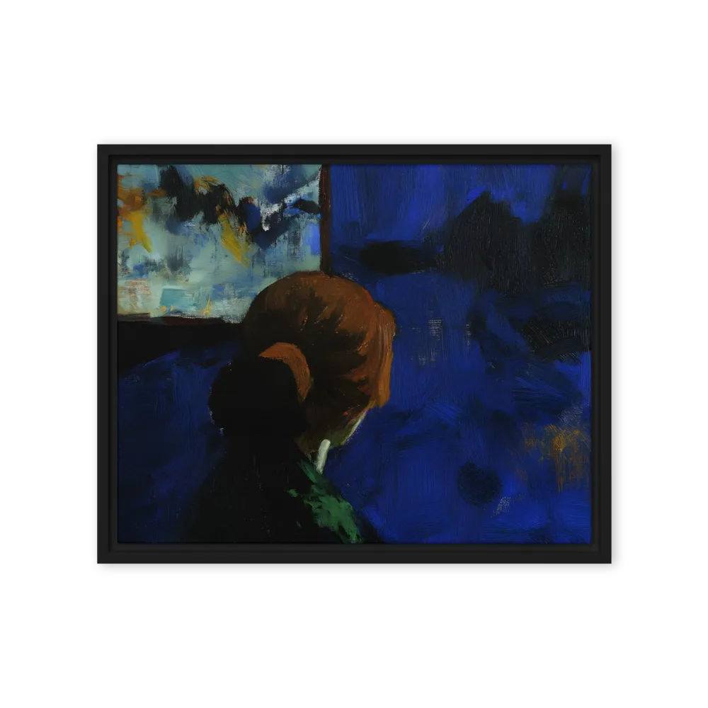 Night Window Contemplation 
 Metal Print | 16″x 20″