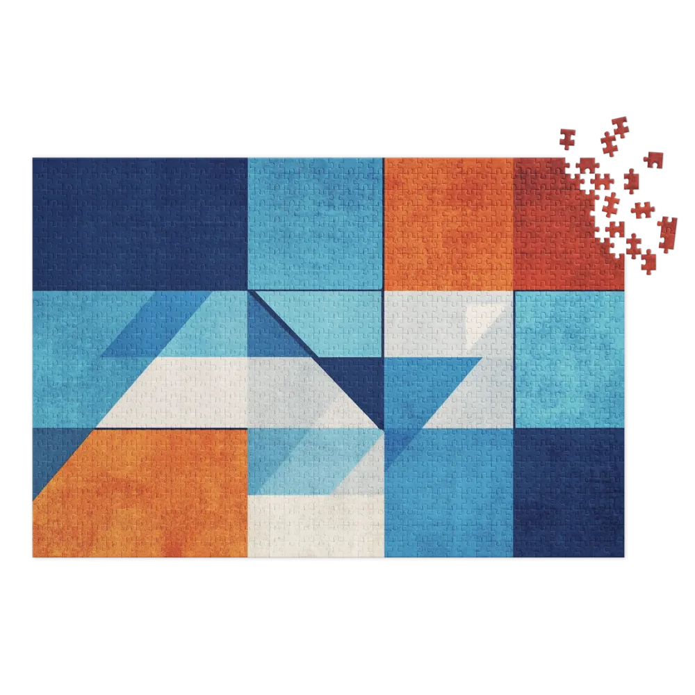 Estudo de Blocos de Cores Geométricos 
 Puzzle em caixa de metal
