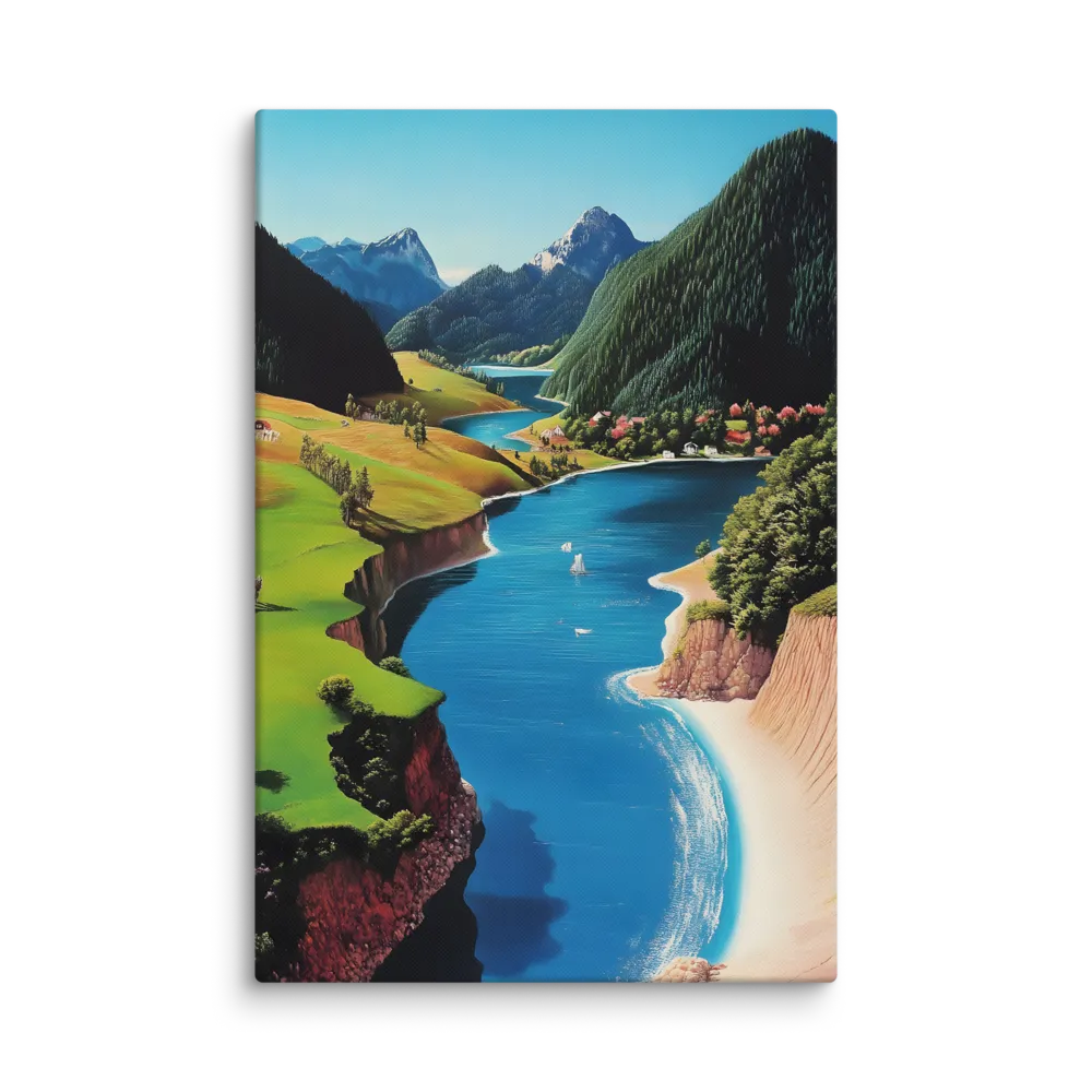 Serene Alpine Vista 
 Canvas | 32″x 48″