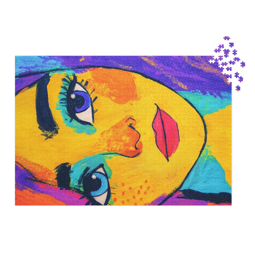 Stylized Pop Art Portrait 
 Jigsaw Puzzle in Tin Box