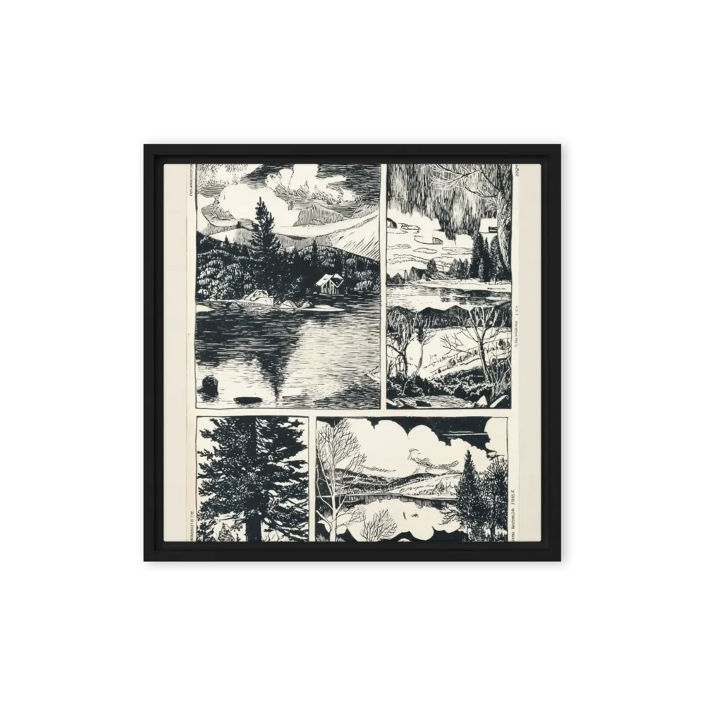 Wilderness Panels 
 Poster with White Frame | 14″x 14″