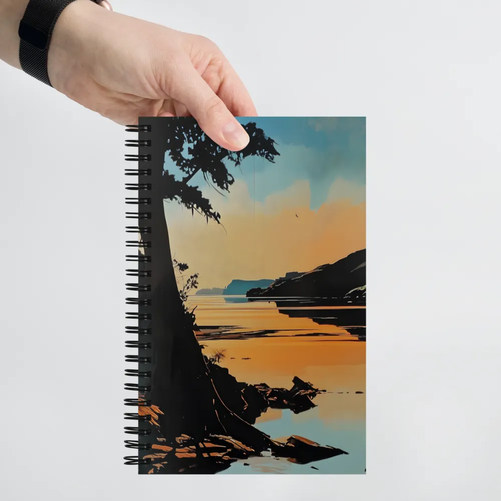 Twilight Coast Silhouette 
 Spiral Notebook | 140 pages