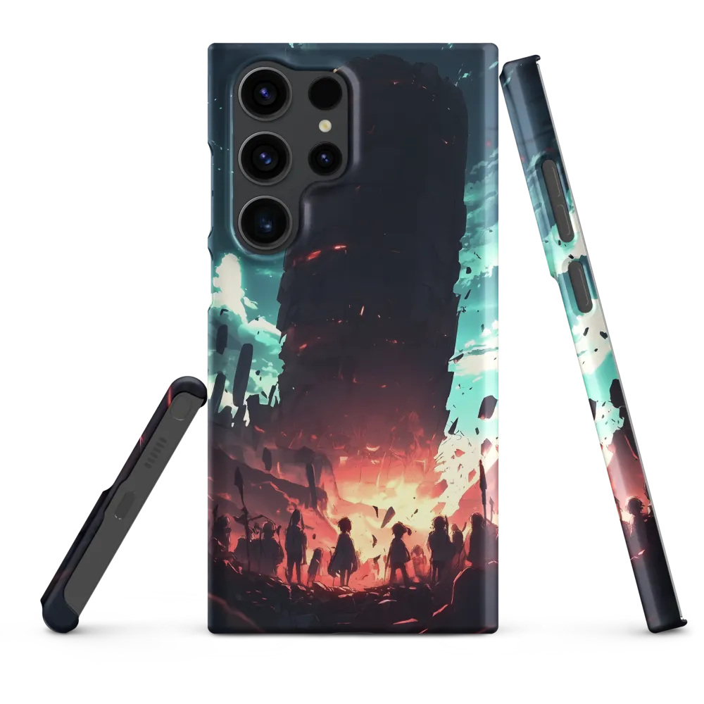 Monolithic Tower in Desolate Landscape | Phone Case