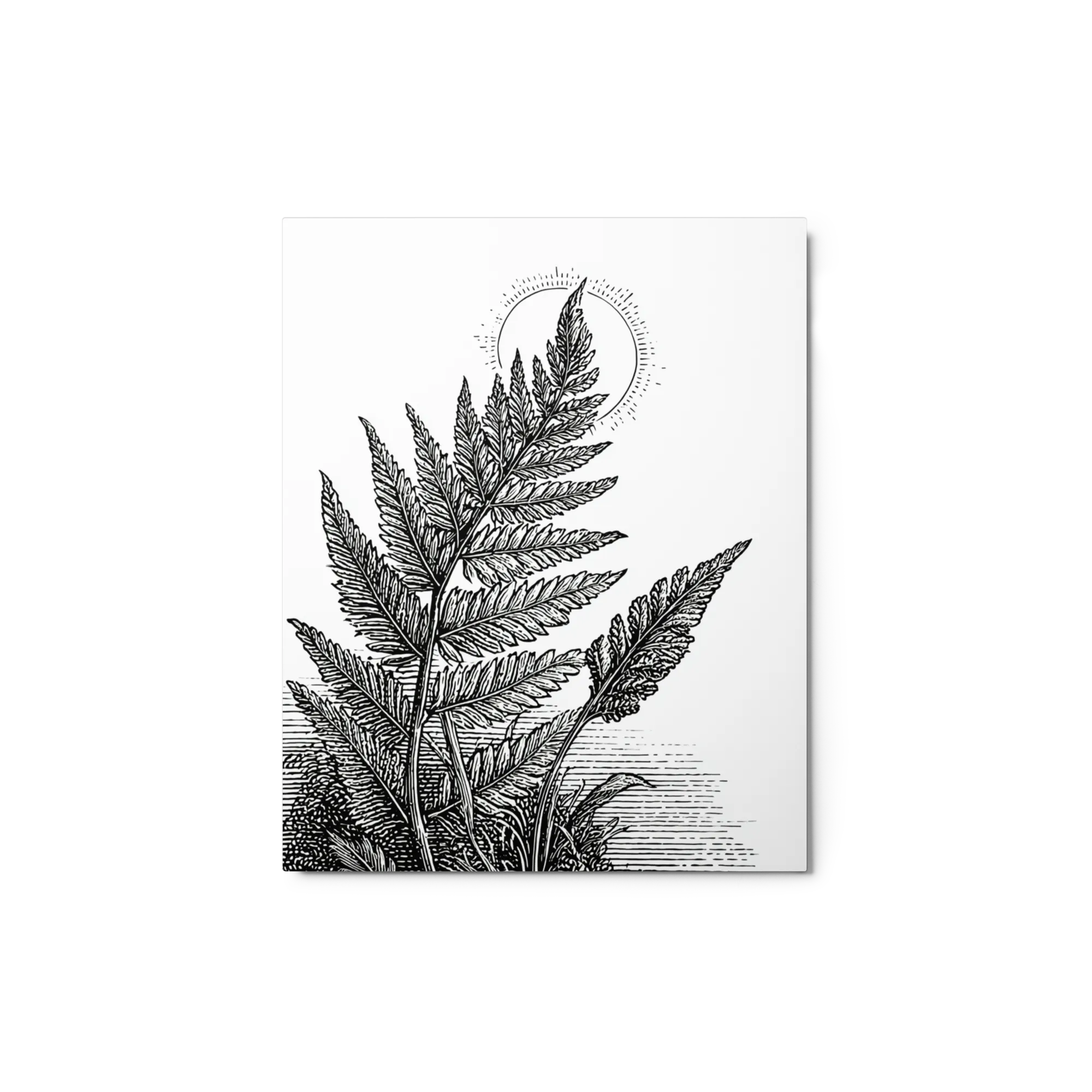 Botanical Fern Woodcut