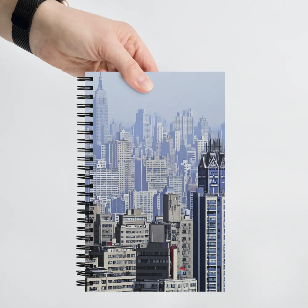 Blue Cityscape Layers 
 Spiral Notebook | 140 pages