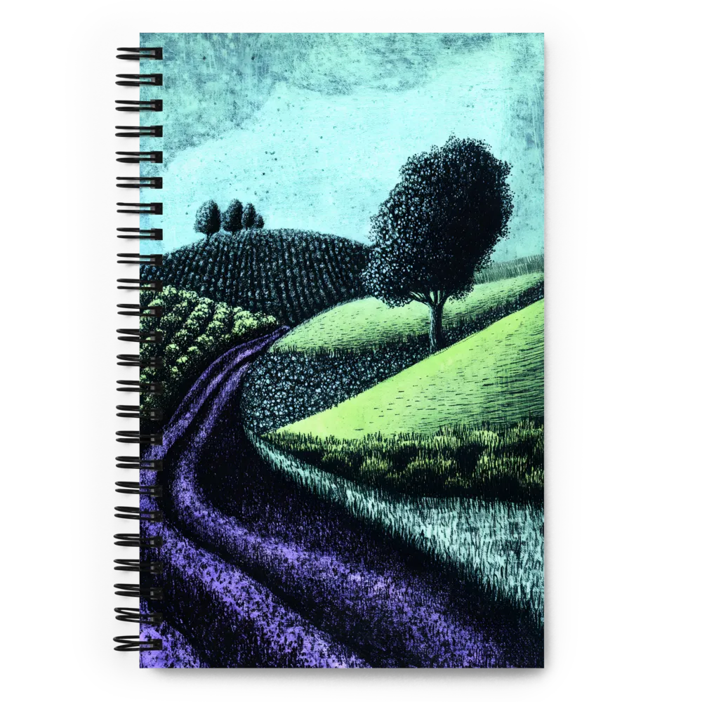 Serene Valley Engraving 
 Spiral Notebook | 140 pages