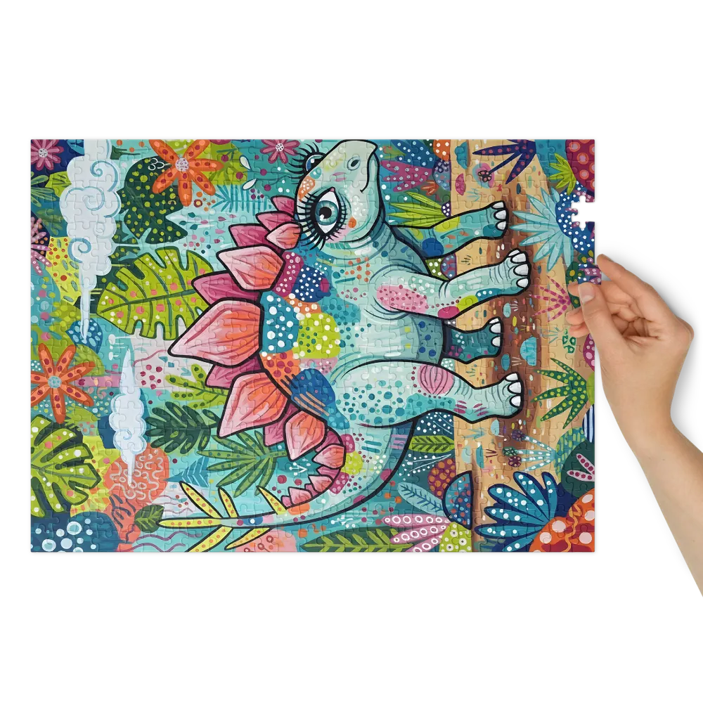 Floral Stegosaurus | Jigsaw Puzzles