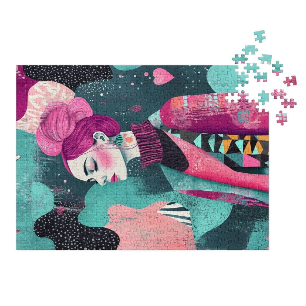 Perfil Magenta Sereno 
 Puzzle em caixa de metal