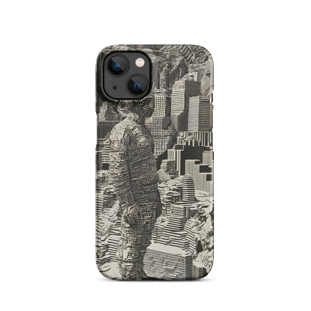 Surreal Figure in Geometric Landscape | Phone Case