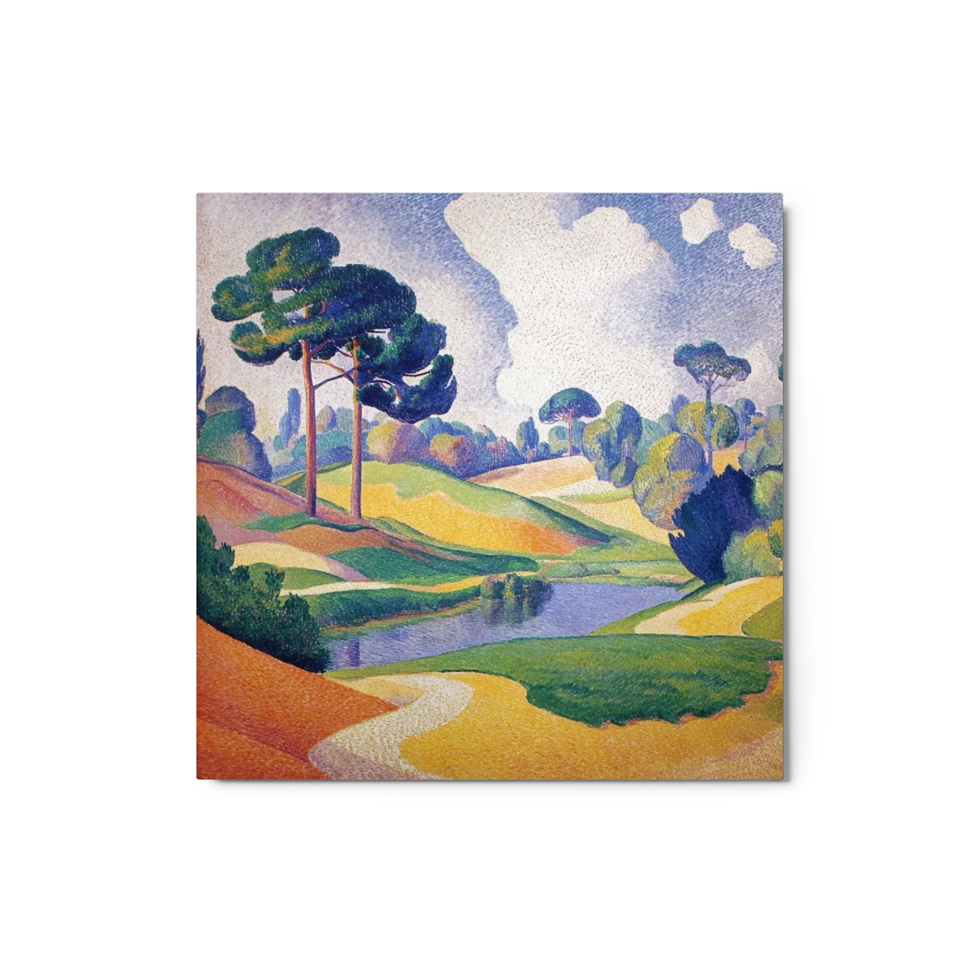 Pointillist Sunlit Landscape