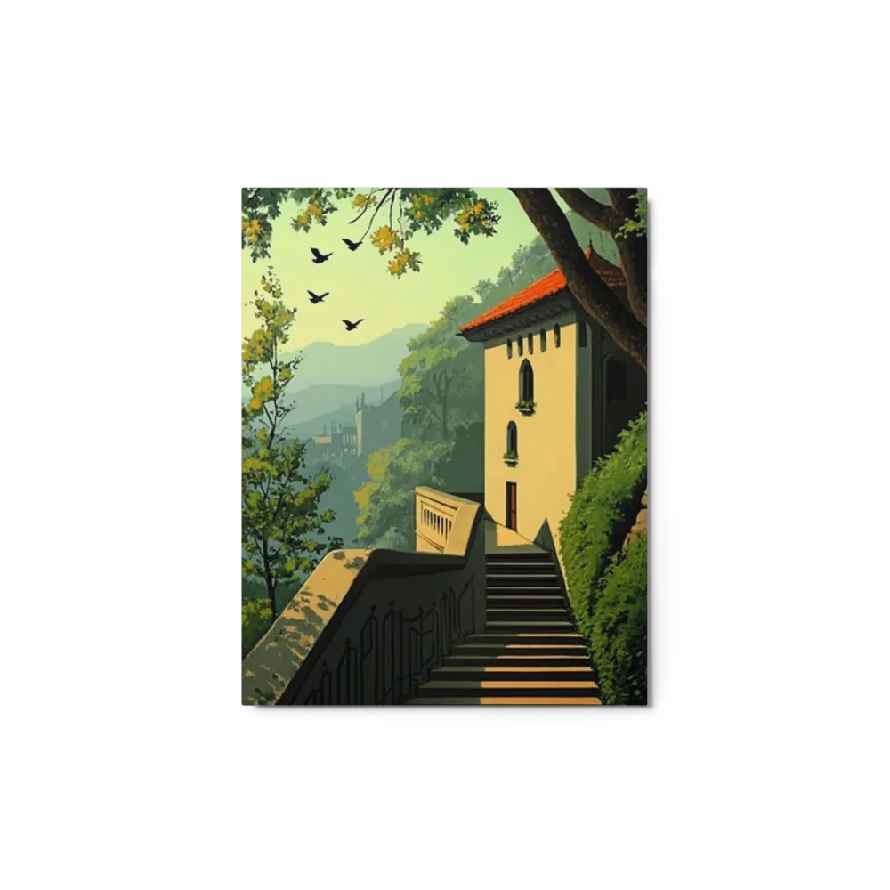 Winding Staircase to Quaint Building