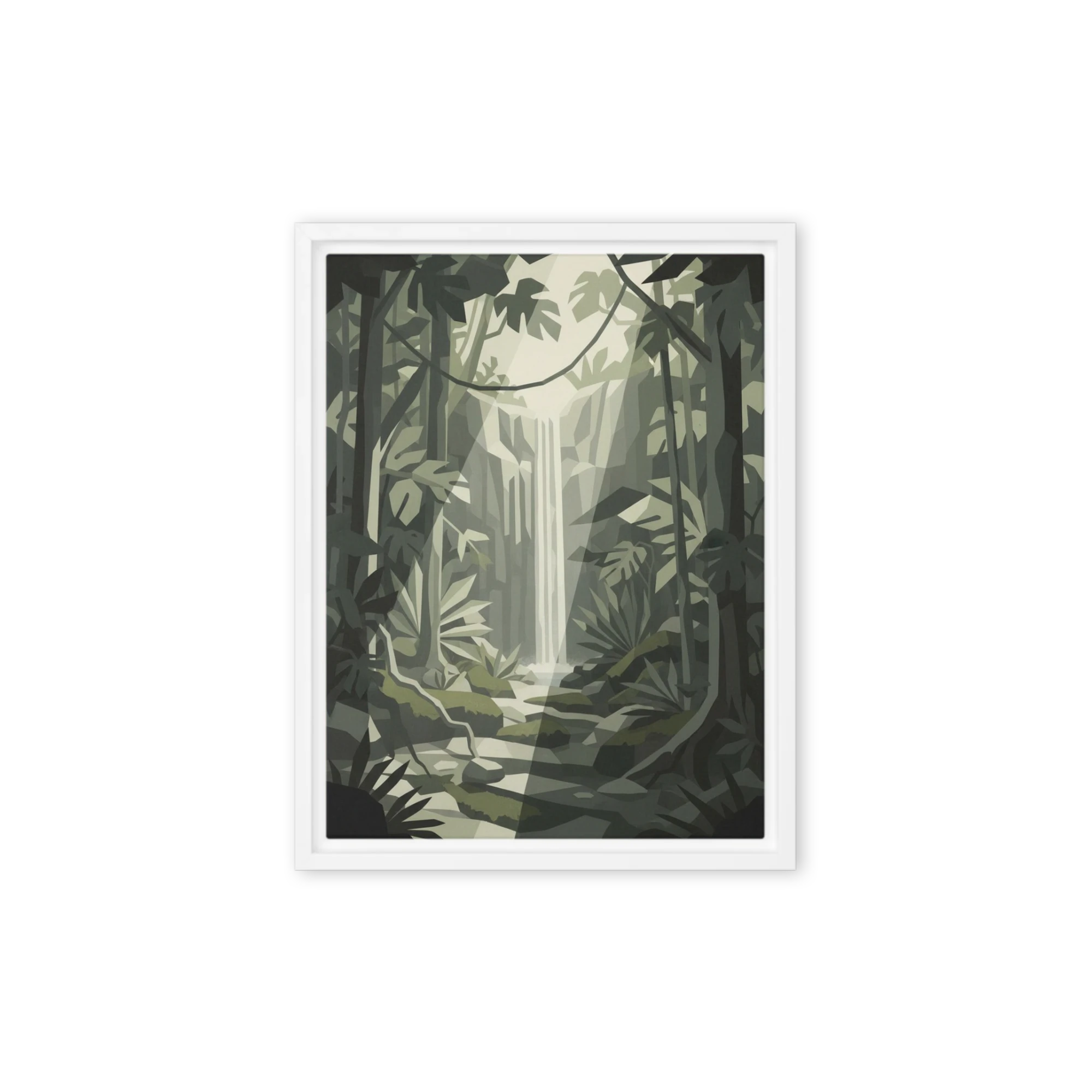 Serene Jungle Waterfall