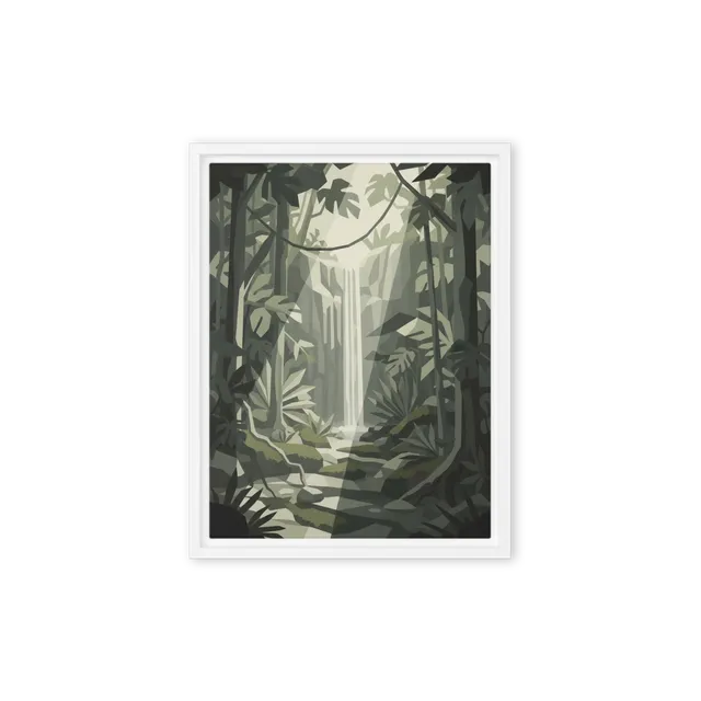 Serene Jungle Waterfall | Art Print