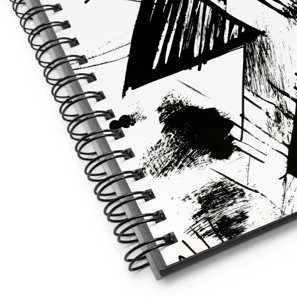 Geometric Abstraction with Red 
 Spiral Notebook | 140 pages