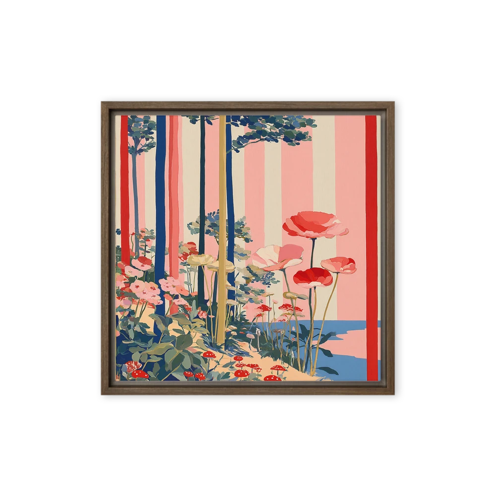 Whimsical Striped Forest | Art Print