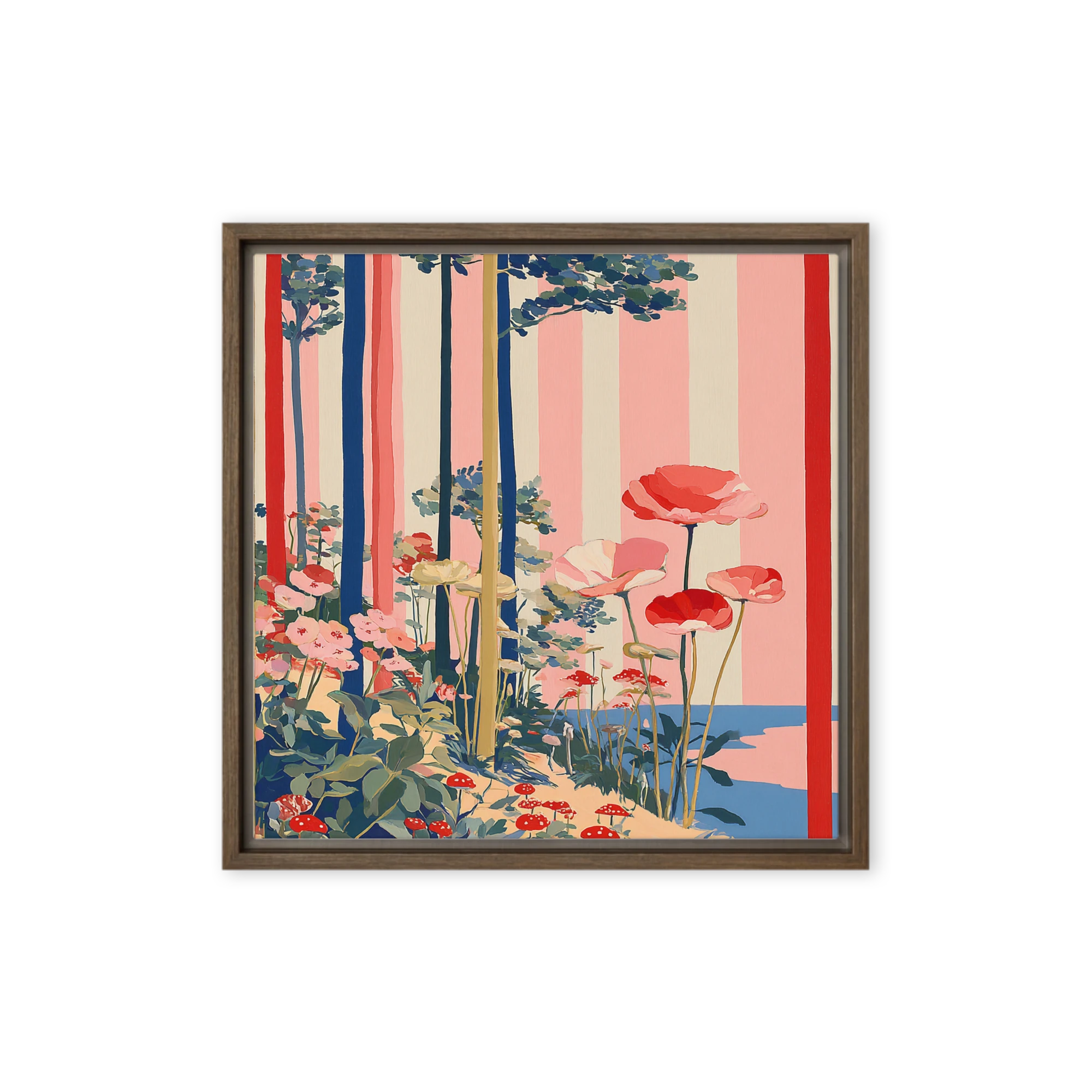 Whimsical Striped Forest