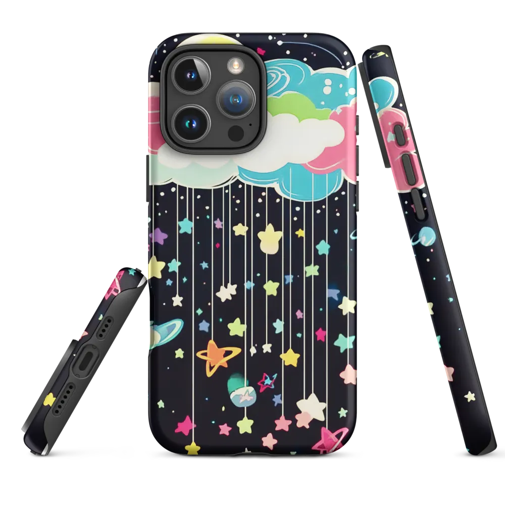 Colorful Cloud with Stars and Planets | Phone Case