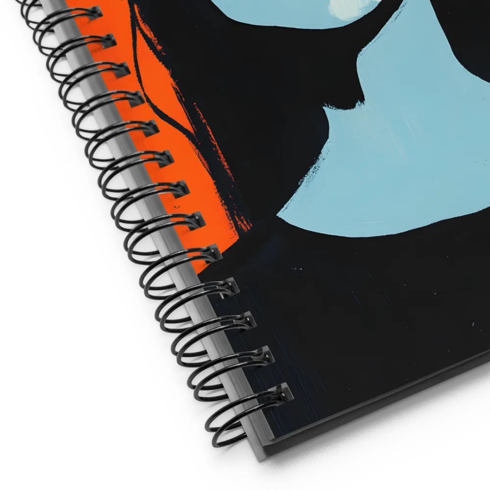 Crimson Lips, Azure Hues 
 Spiral Notebook | 140 pages