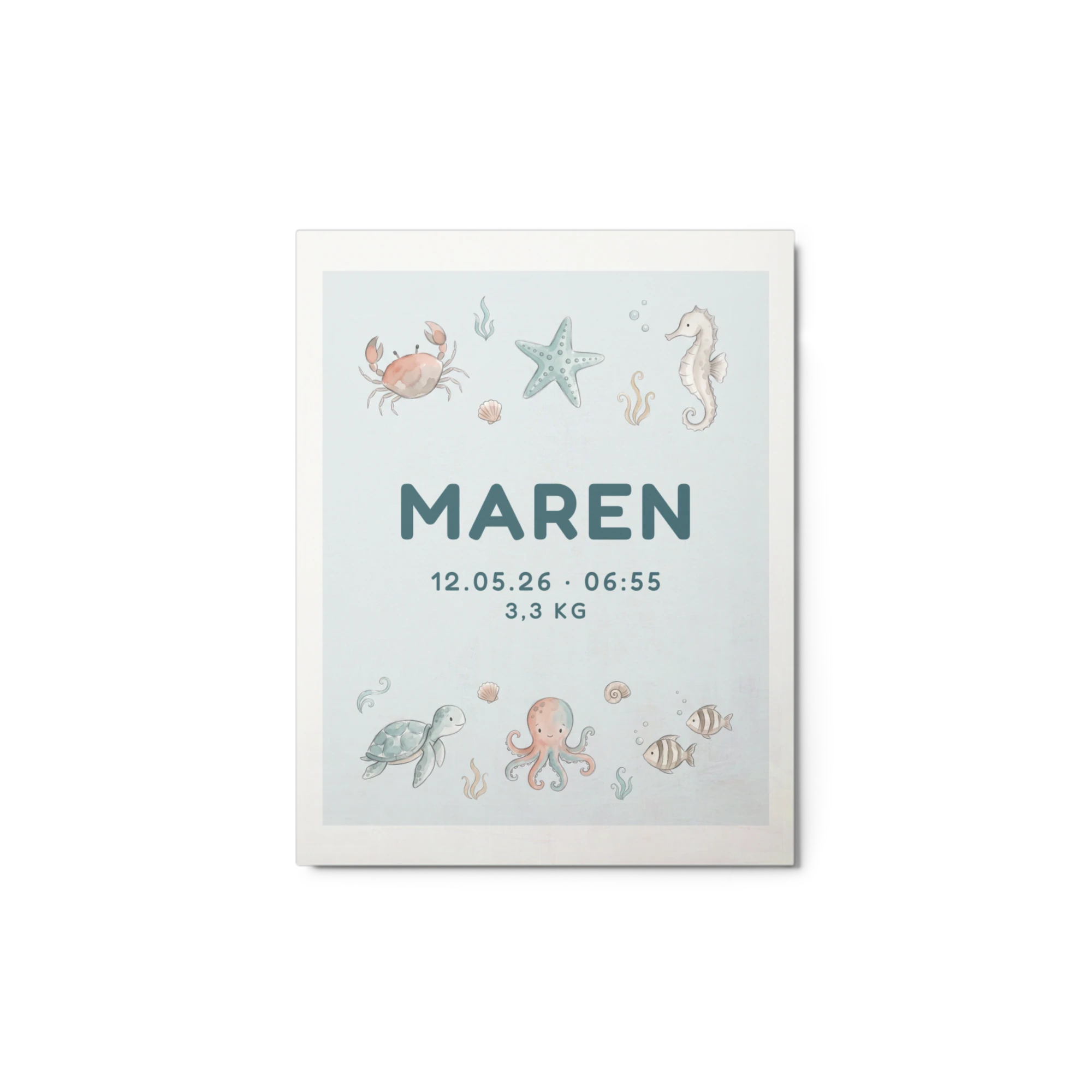 Nursery Name Art — Seashore Scatter