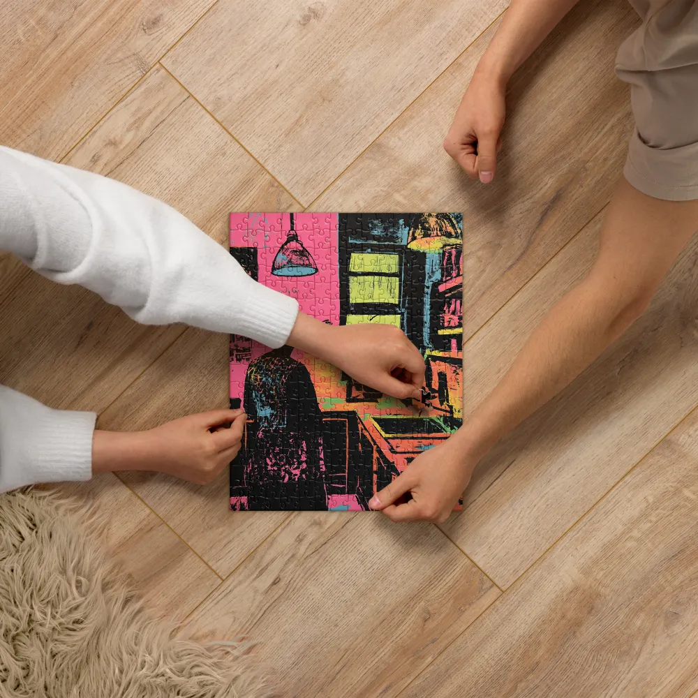 Neon Kitchen Scene 
 Jigsaw Puzzle