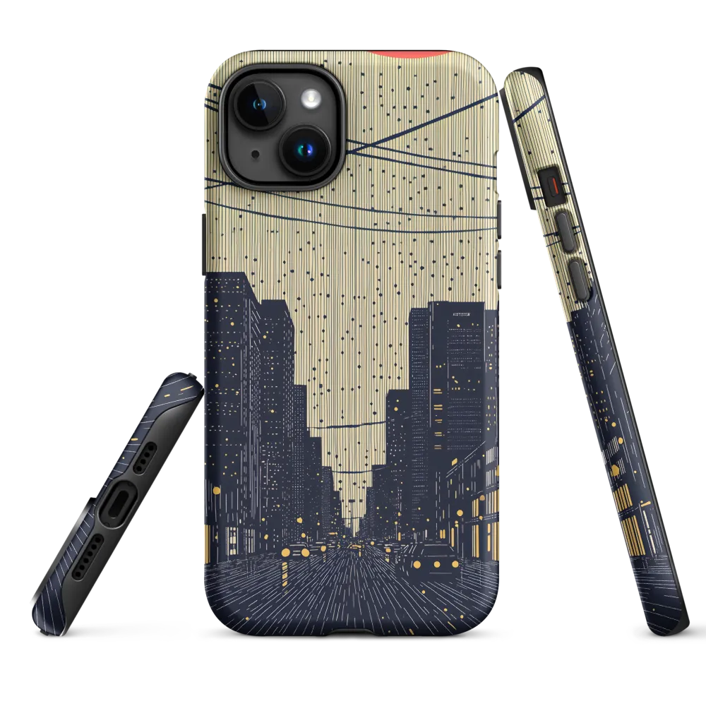 Cityscape in Rain | Phone Case