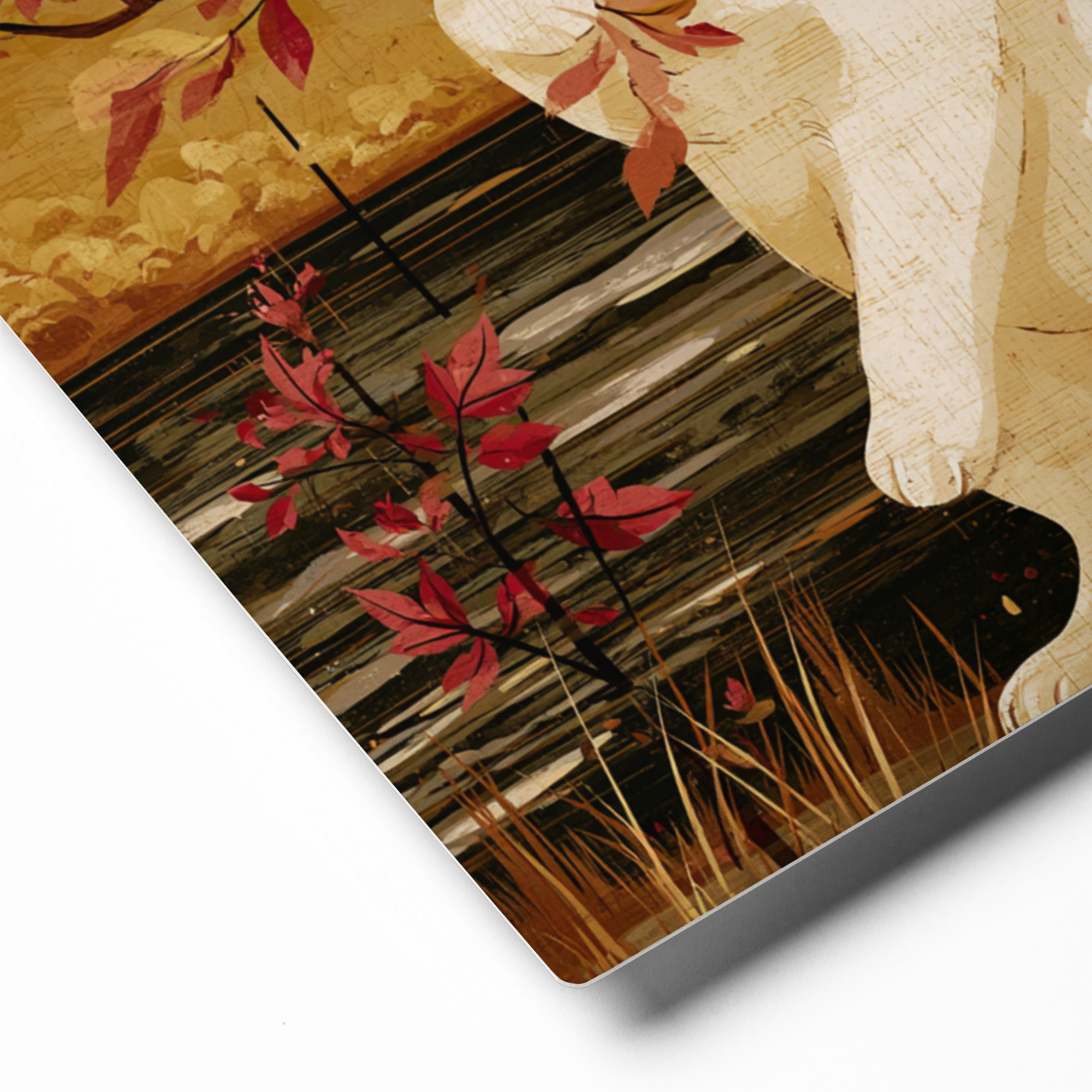 Labrador with Autumn Branch | Art Print
