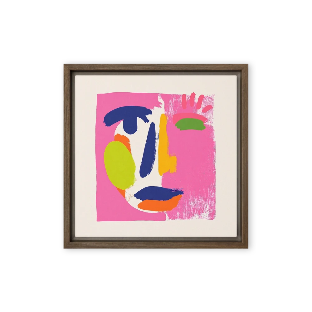 Pink Abstract Face | Art Print