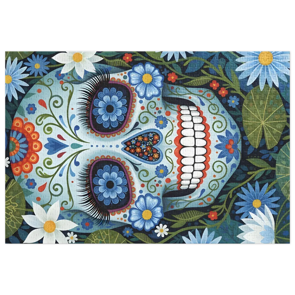 Botanical Sugar Skull | Jigsaw Puzzles