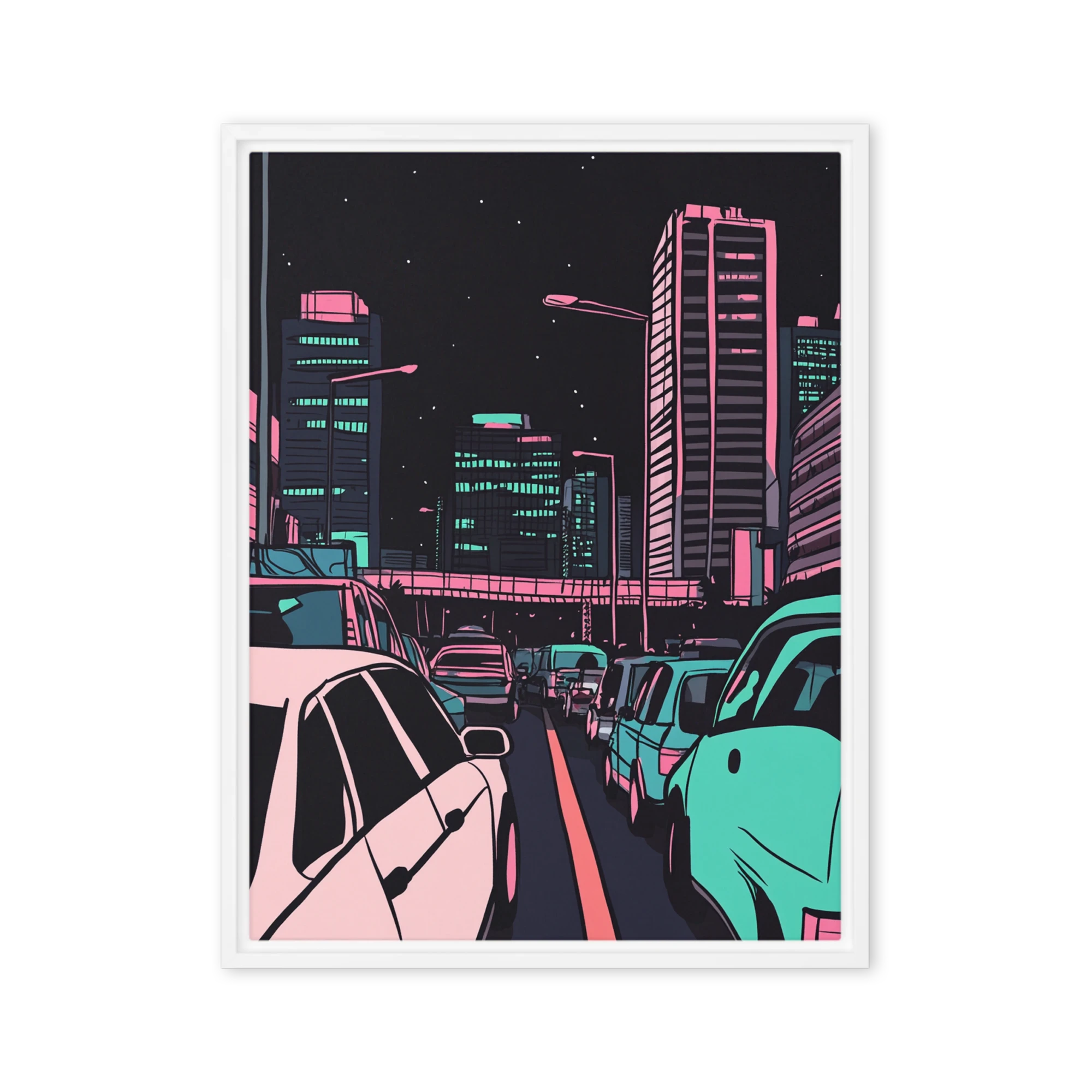Neon Urban Flow | Art Print