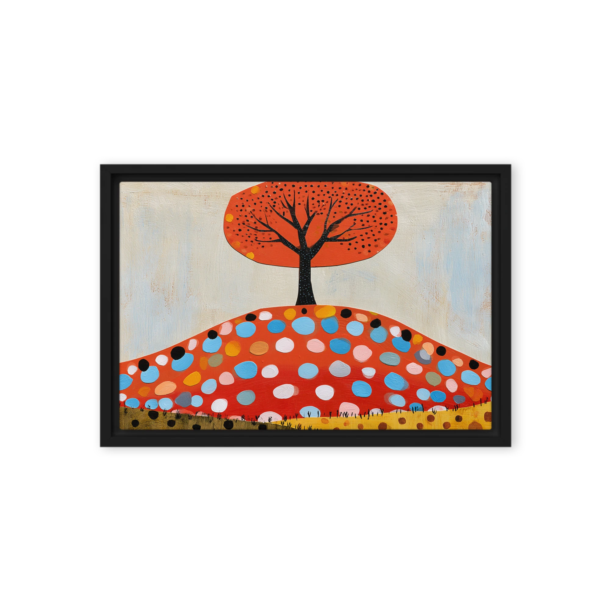 Red Tree on Polka Dot Hill