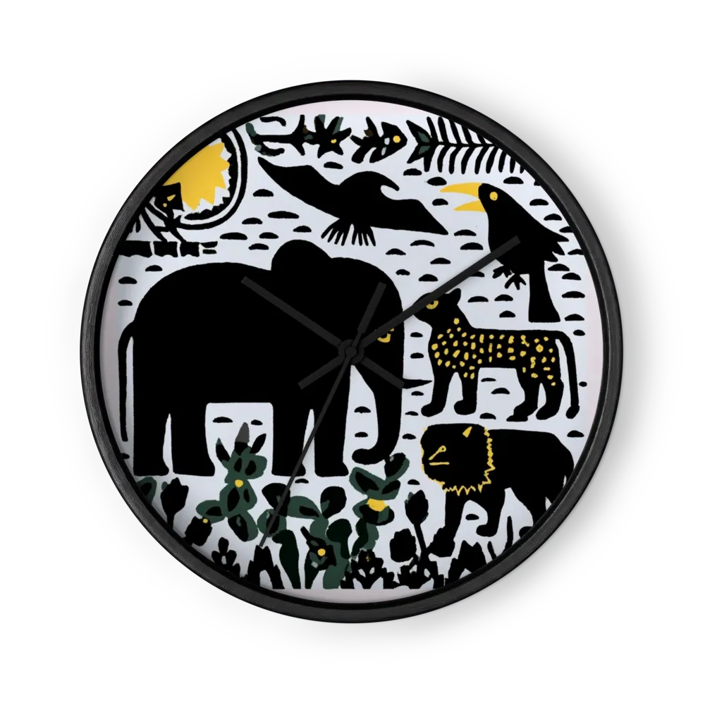 Jungle Wildlife Print | Wall Clock
