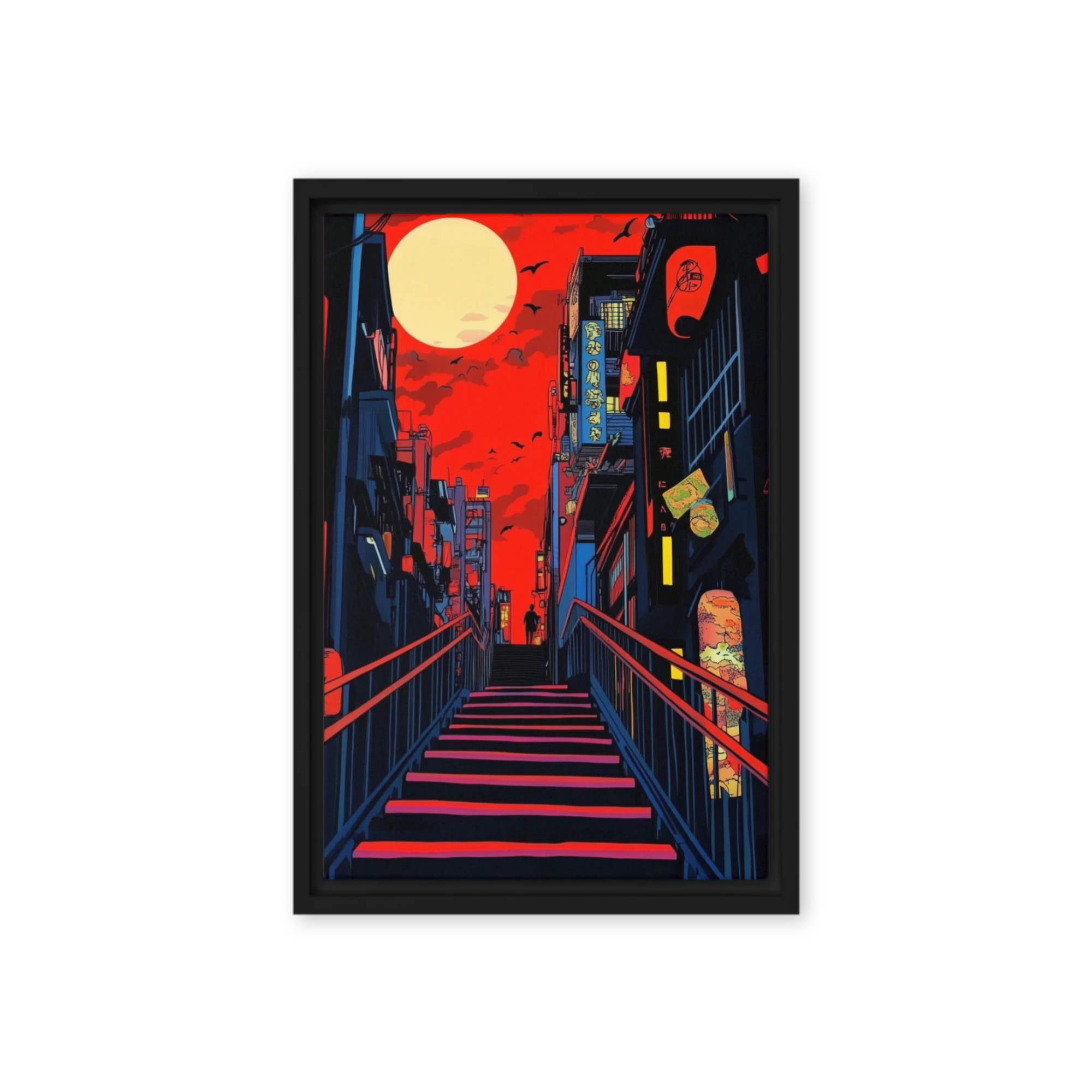 Neon Night in a Cyberpunk City | Art Print