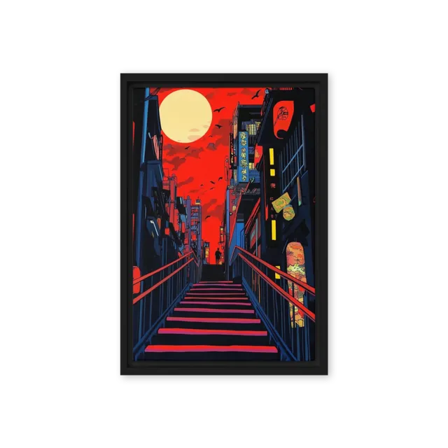 Neon Night in a Cyberpunk City | Art Print