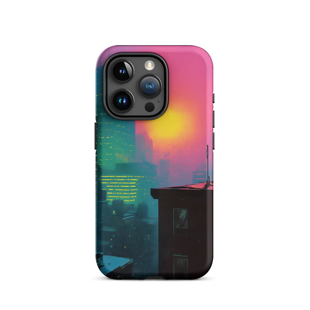 Neon Cityscape at Sunset | Phone Case
