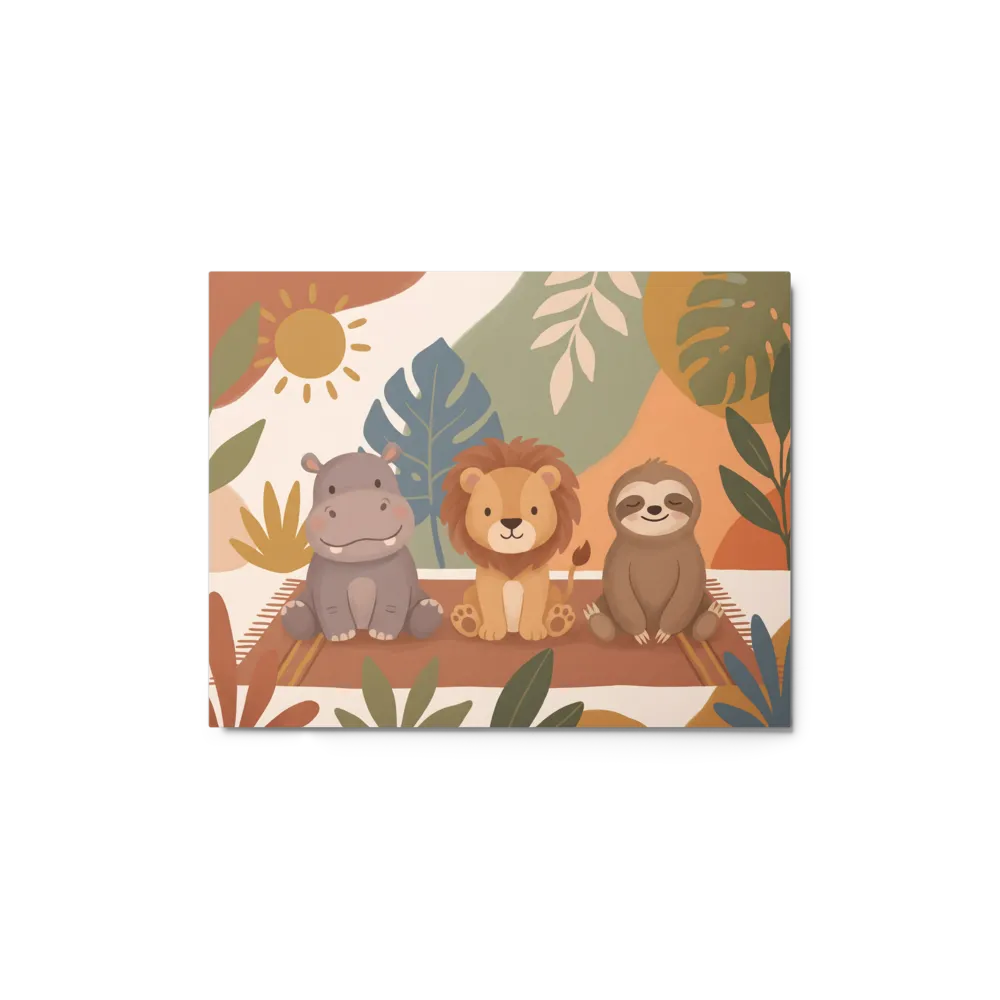 Playful Jungle Trio 
 Art Print | 18″x 24″