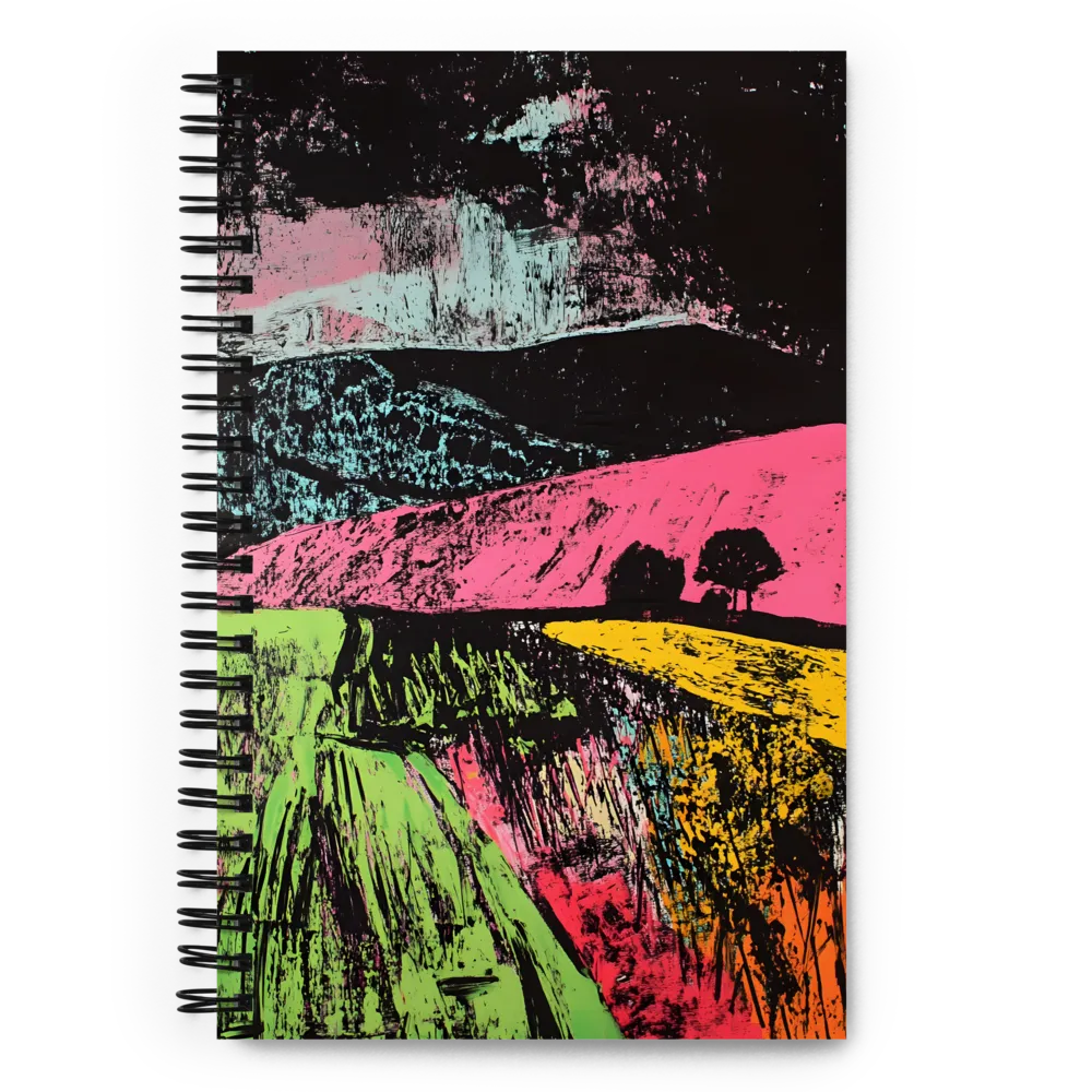 Neon Hills and Fields 
 Spiral Notebook | 140 pages