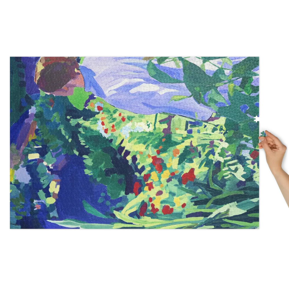 Le Regard du Jardin 
 Puzzle en boite metallique