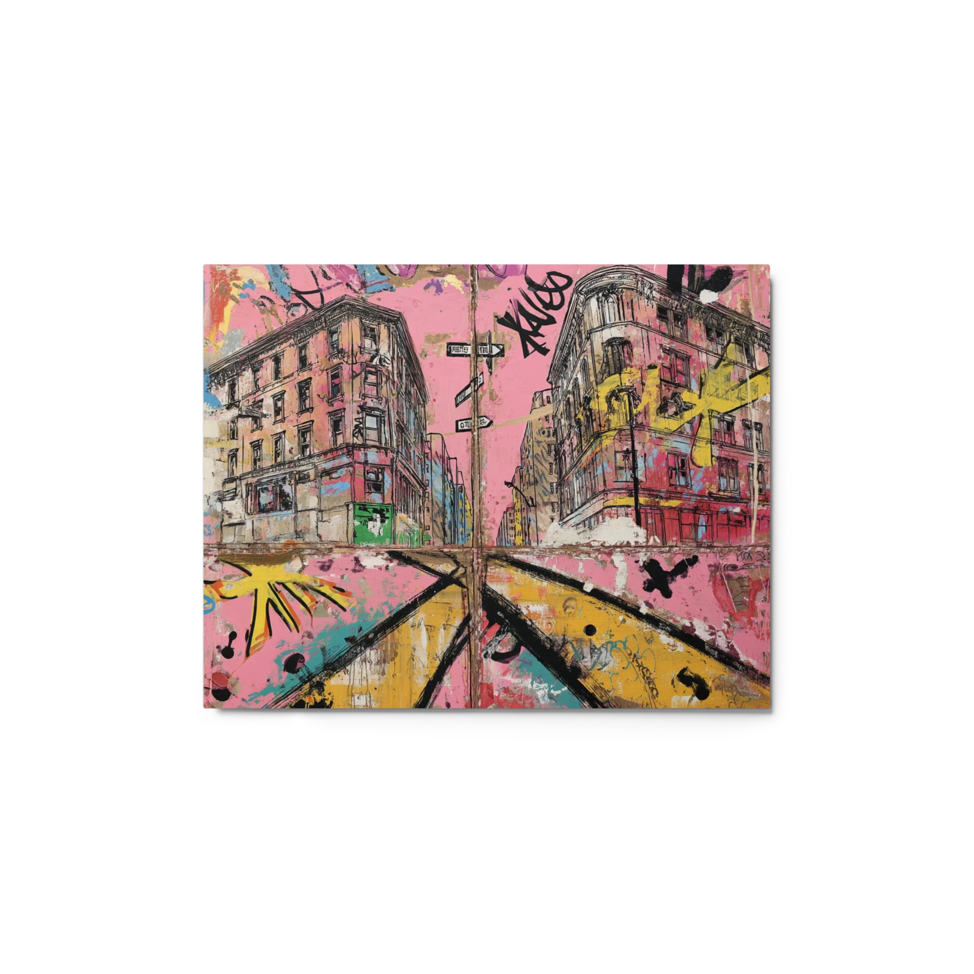 Urban Intersection in Pink