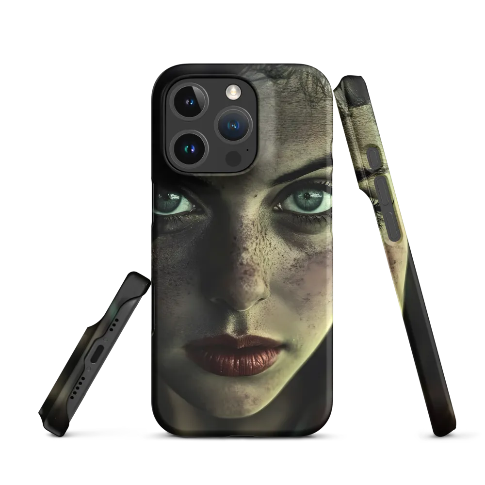 Portrait of a Young Woman with Green Eyes | Phone Case