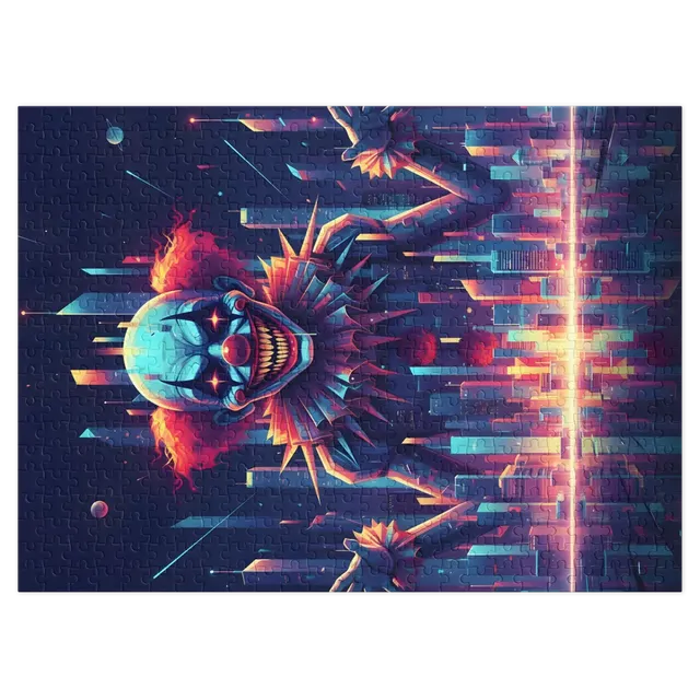 Neon Nightmare Clown | Jigsaw Puzzles