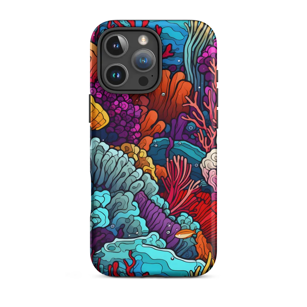 Vibrant Coral Reef Illustration | Phone Case