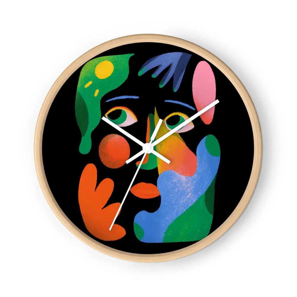 Bright Masks On A Black Ground — Faces In Cut Colour