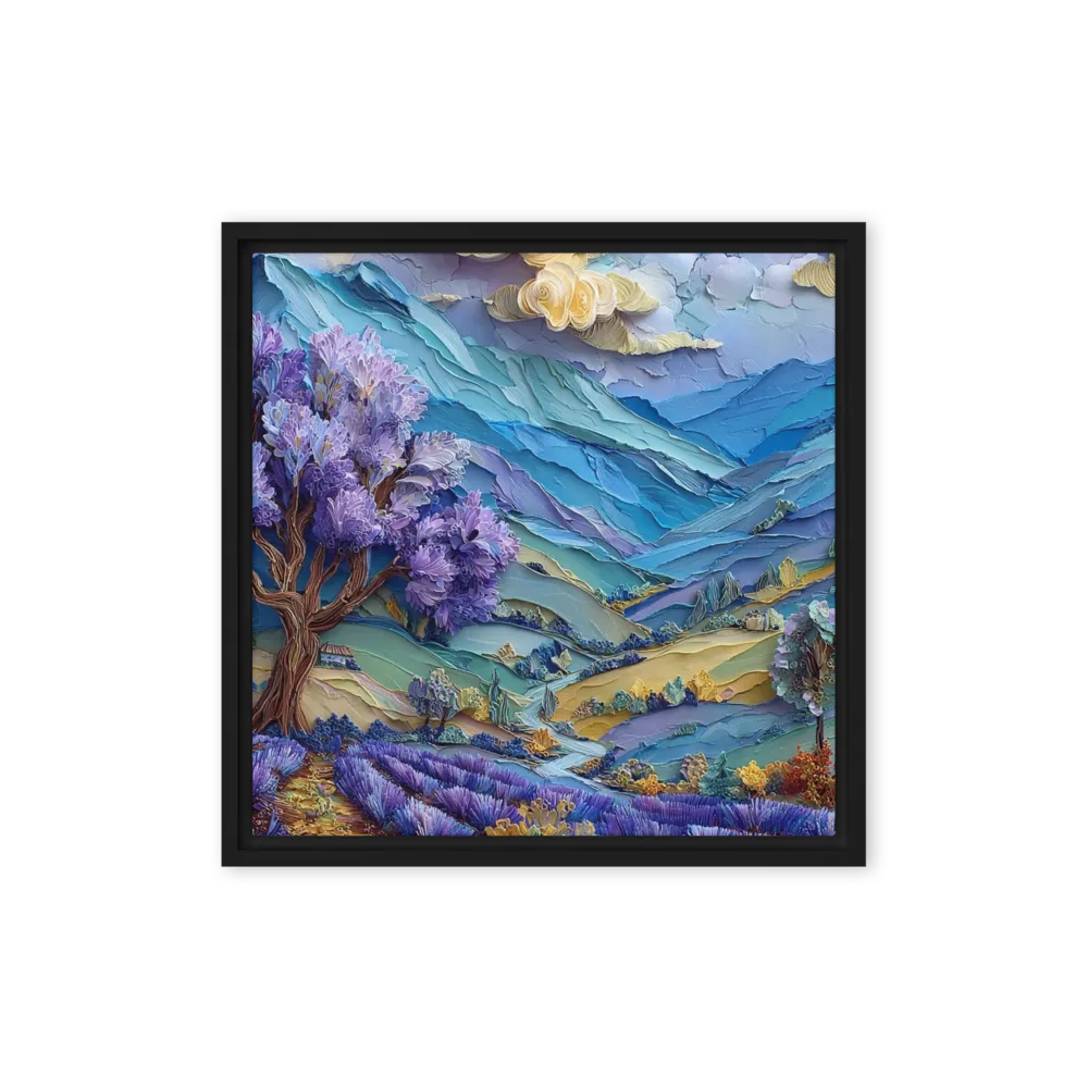 Lavender Valleys 
 Canvas with White Frame