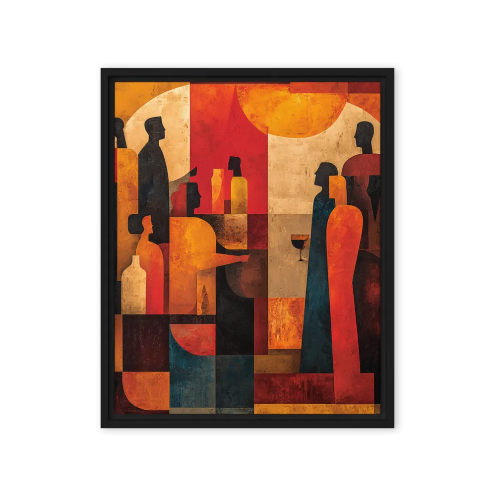 The Social Silhouette 
 Metal Print | 16″x 20″