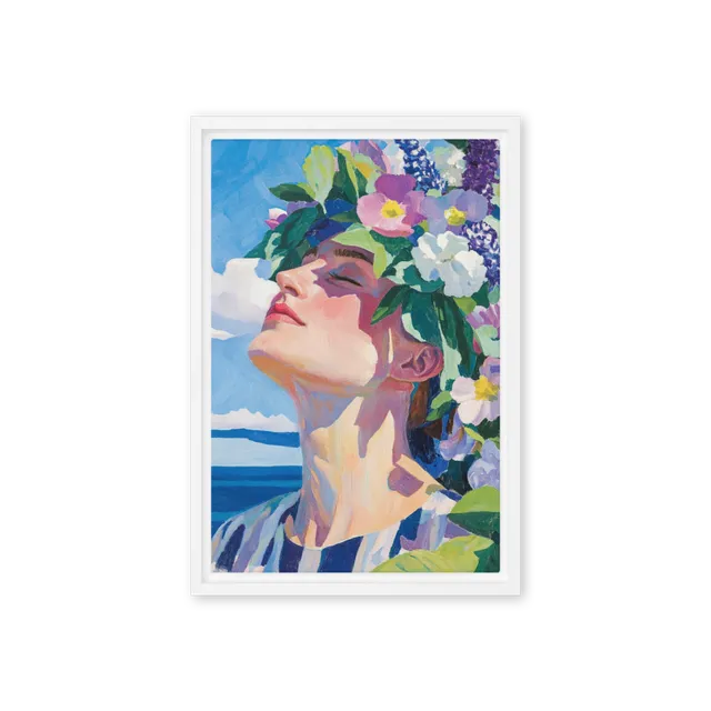 Serene Bloom Portrait | Art Print